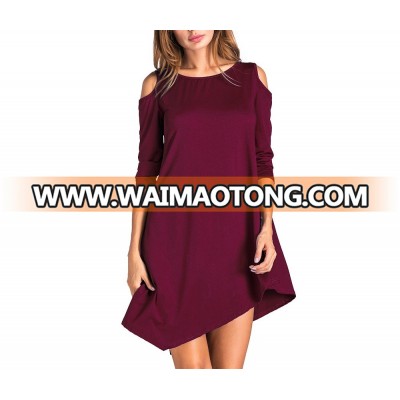 Factory Direct Sale loose dress women casual wear clothing for hot sale women summer solid color dress